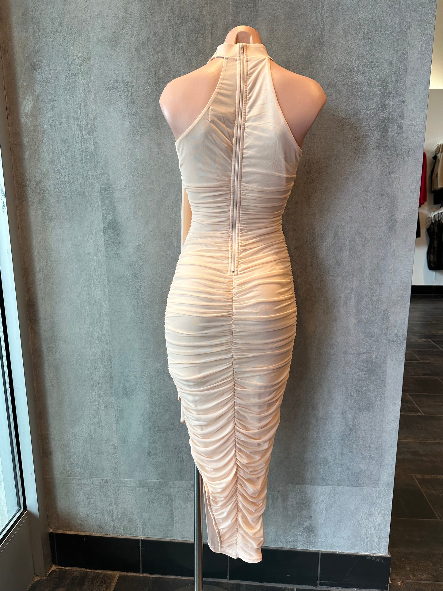 babydoll pink mesh gown