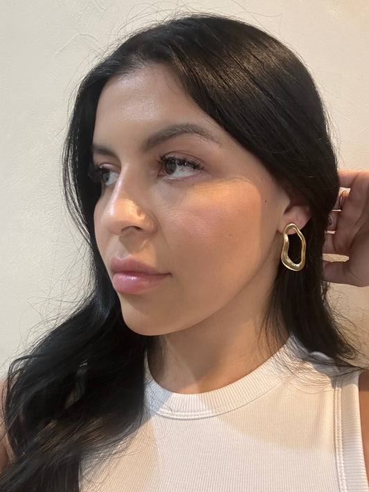 18k gold plated abstract studs