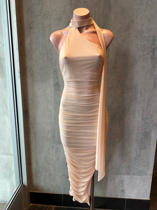 babydoll pink mesh gown