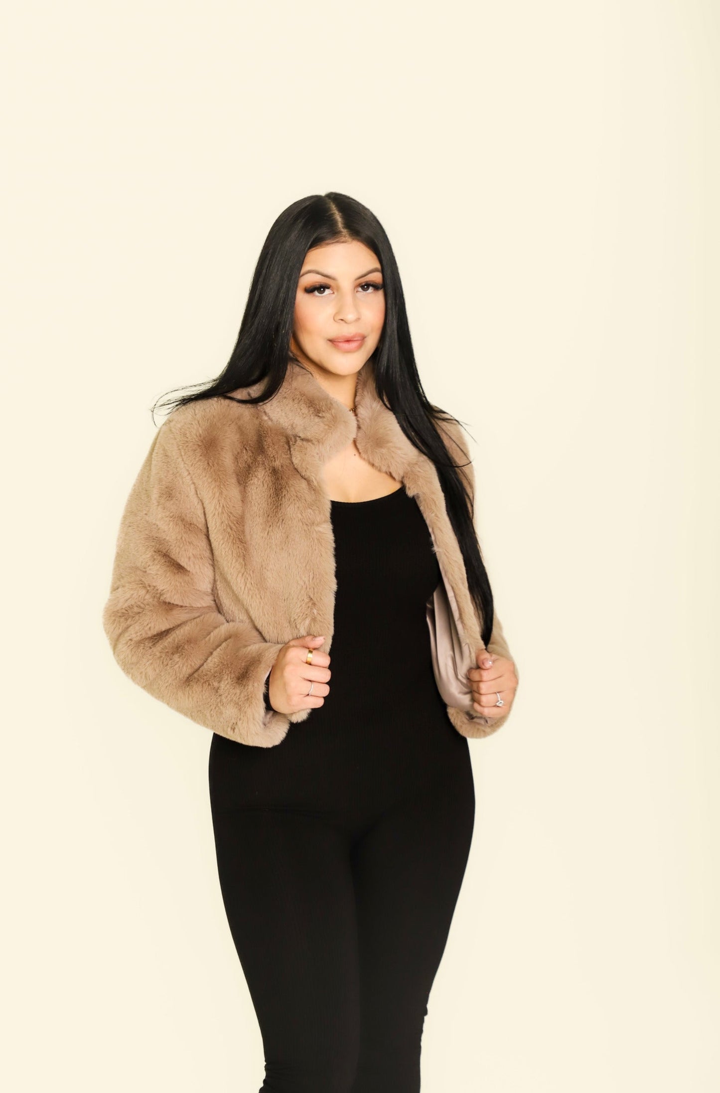 Tan Faux Fur Jacket