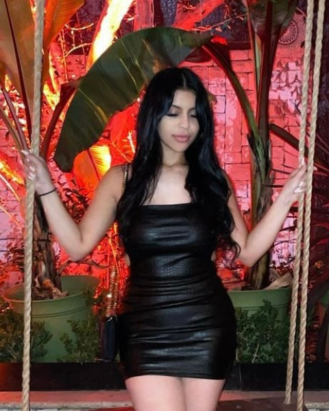 Black Mock Croc Dress