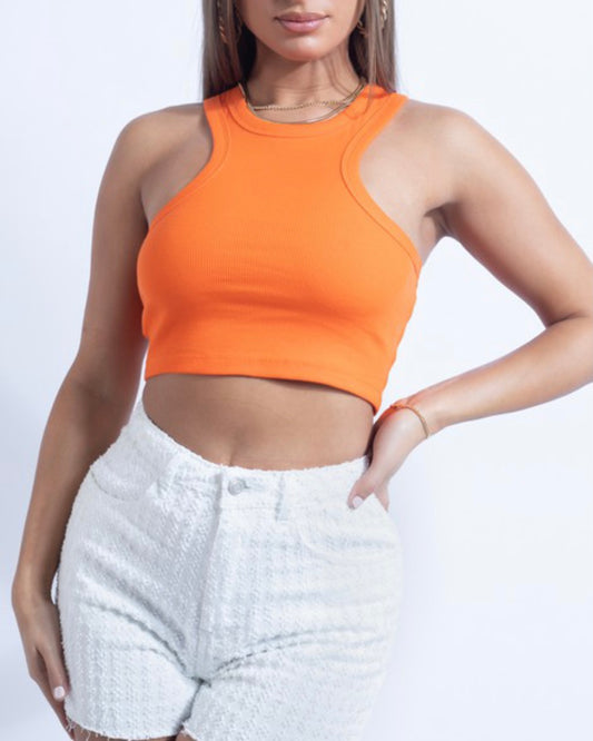 Orange Knit Top
